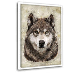 Der Wolf - Leinwand mit Schattenfuge "weiß" - Hustling Sharks