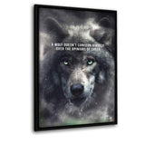 Wolf Mentality - Leinwandbild mit Schattenfuge "schwarz"- Hustling Sharks