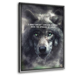 Wolf Mentality - Leinwandbild mit Schattenfuge "silber"- Hustling Sharks