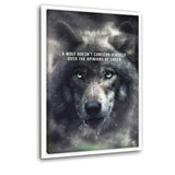 Wolf Mentality - Leinwandbild mit Schattenfuge "weiß"- Hustling Sharks
