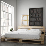 WORK HARD #1 - Mockup mit Hintergrund 1 - Hustling Sharks