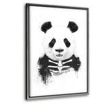 Zombie Panda - Leinwandbild mit Schattenfuge "silber" - Hustling Sharks
