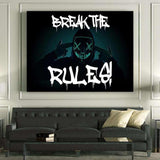 BREAK THE RULES! - Mockup mit Hintergrund 1- Hustling Sharks