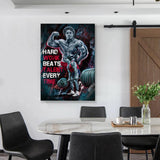 HARD WORK BEATS TALENT - Wandbild mit Hintergrund 2 - Hustling Sharks