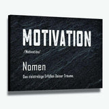 Definition der Motivation - Leinwandbild- Hustling Sharks