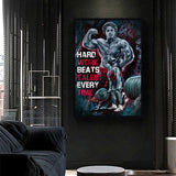 HARD WORK BEATS TALENT - Wandbild mit Hintergrund 1 - Hustling Sharks