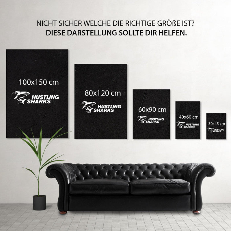 Der Beschützer - Leinwandbild mit Schattenfuge "schwarz"