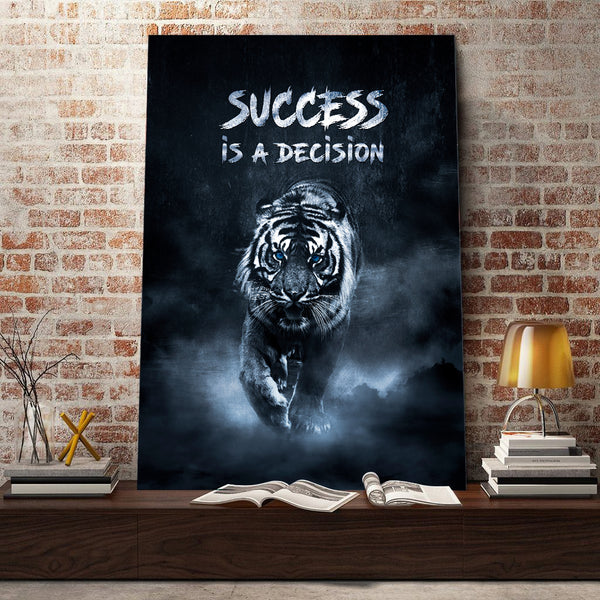 Success is a decision! - Mockup mit Hintergrund 4 - Hustling Sharks