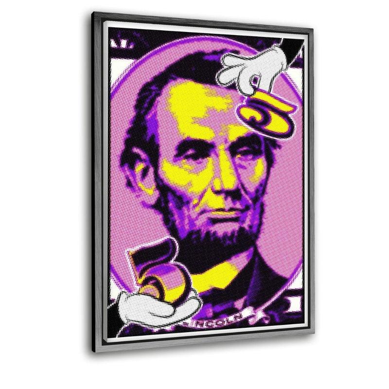 5 Dollars #1 - Leinwandbild mit Schattenfuge "silber" - Hustling Sharks