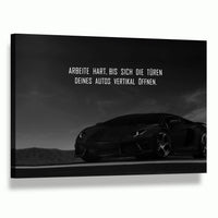 ARBEITE HART FÜR DEINE TRÄUME - Leinwandbild - Hustling Sharks