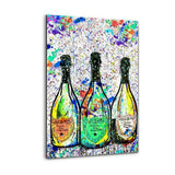 Alu-Dibond Bild - COLORFUL CHAMPAGNE - Hustling Sharks