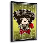 Apes And Roses #1 - Leinwandbild mit Schattenfuge "schwarz"- Hustling Sharks
