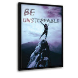 BE UNSTOPPABLE - Leinwandbild mit Schattenfuge "schwarz"- Hustling Sharks