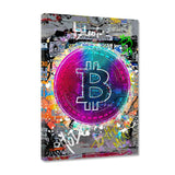 Colorful Bitcoin - Leinwandbild - Hustling Sharks