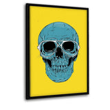 Blue Skull - Leinwandbild mit Schattenfuge "schwarz" - Hustling Sharks