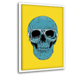 Blue Skull - Leinwandbild mit Schattenfuge "weiß" - Hustling Sharks
