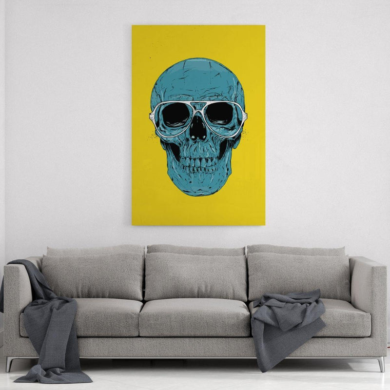 Blue Skull - Mockup mit Hintergrund - Hustling Sharks