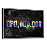 CFO.000.000 - Leinwandbild mit Schattenfuge "silber" - Hustling Sharks