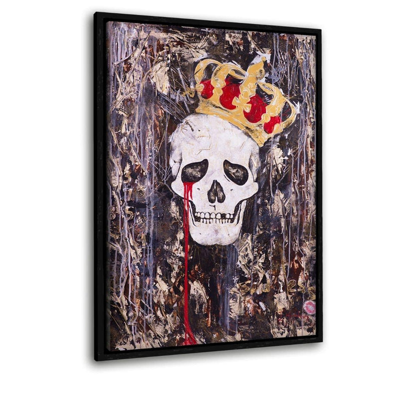 CRYING KING - Leinwandbild mit Schattenfuge "schwarz" - Hustling Sharks