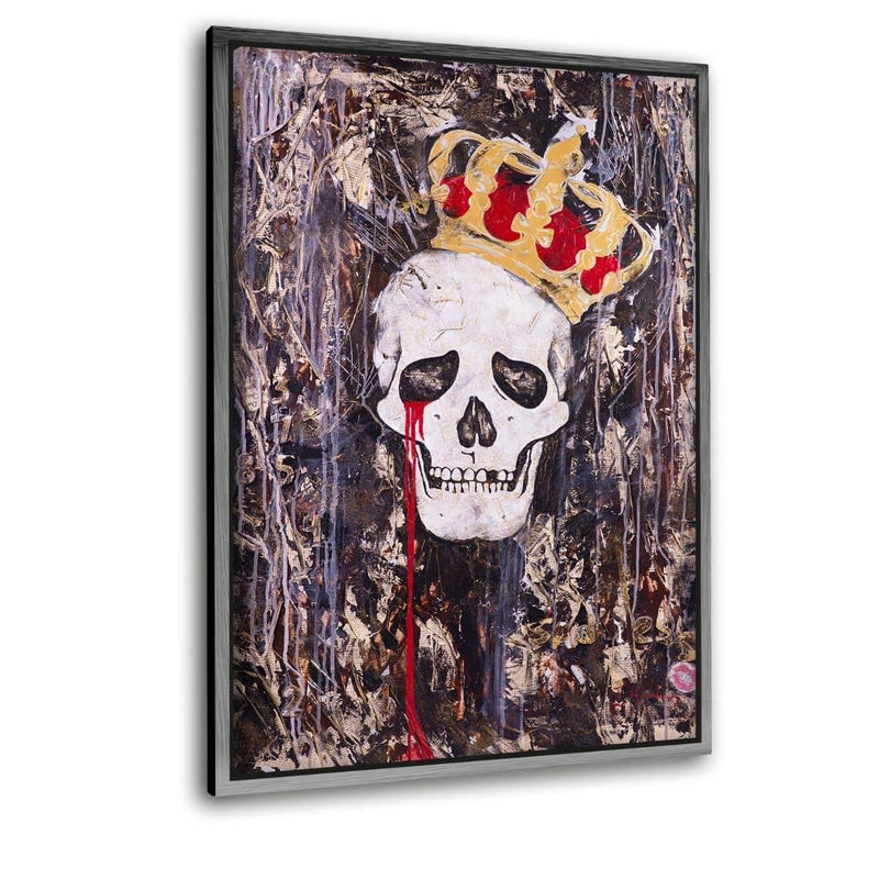 CRYING KING - Leinwandbild mit Schattenfuge "silber" - Hustling Sharks