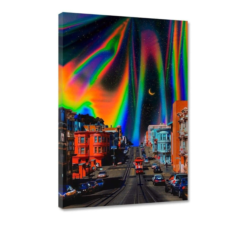 Chromatic Town - Leinwandbild - Hustling Sharks