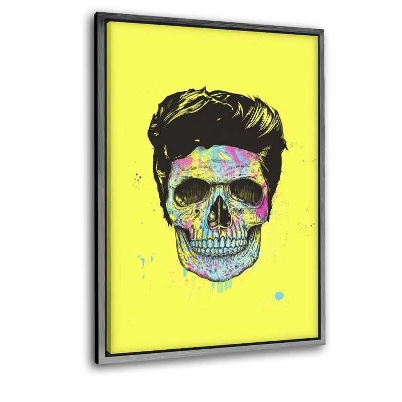 Color Your Death - Leinwandbild mit Schattenfuge "silber" - Hustling Sharks