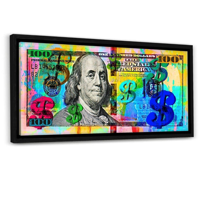 COLORFUL BENJAMIN - Leinwandbild mit Schattenfuge "schwarz" - Hustling Sharks