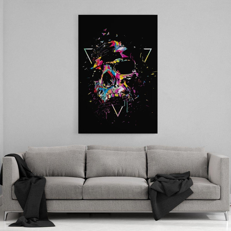 Colorful Skull - Mockup mit Hintergrund - Hustling Sharks