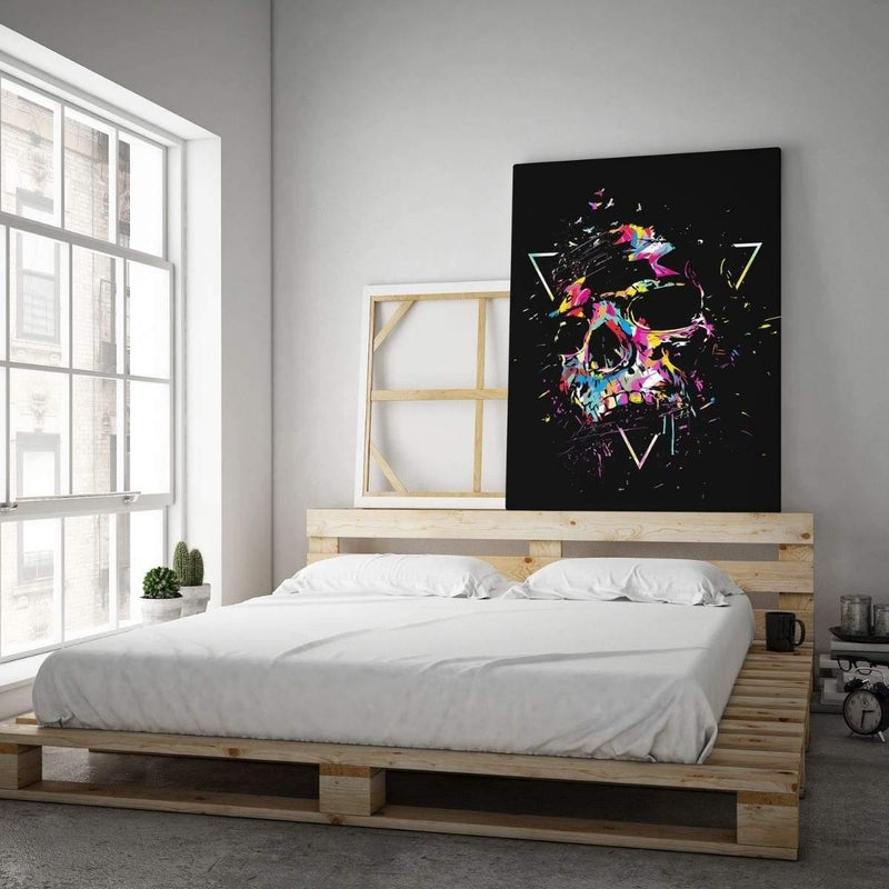 Colorful Skull - Mockup mit Hintergrund - Hustling Sharks