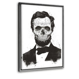 Dead Lincoln b/w - Leinwandbild mit Schattenfuge "silber" - Hustling Sharks