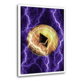 Electrified Ethereum - purple - Leinwandbild mit Schattenfuge "weiß" - Hustling Sharks