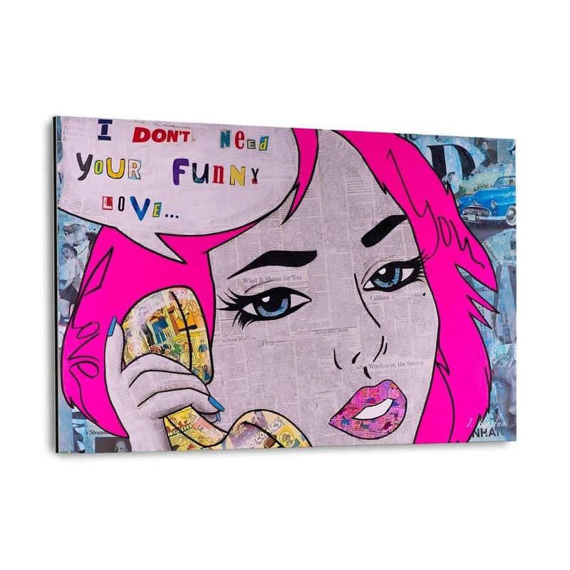 FUNNY LOVE - Alu-Dibond Bild - Hustling Sharks