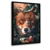 Floral Fox - Leinwandbild mit Schattenfuge "schwarz" - Hustling Sharks
