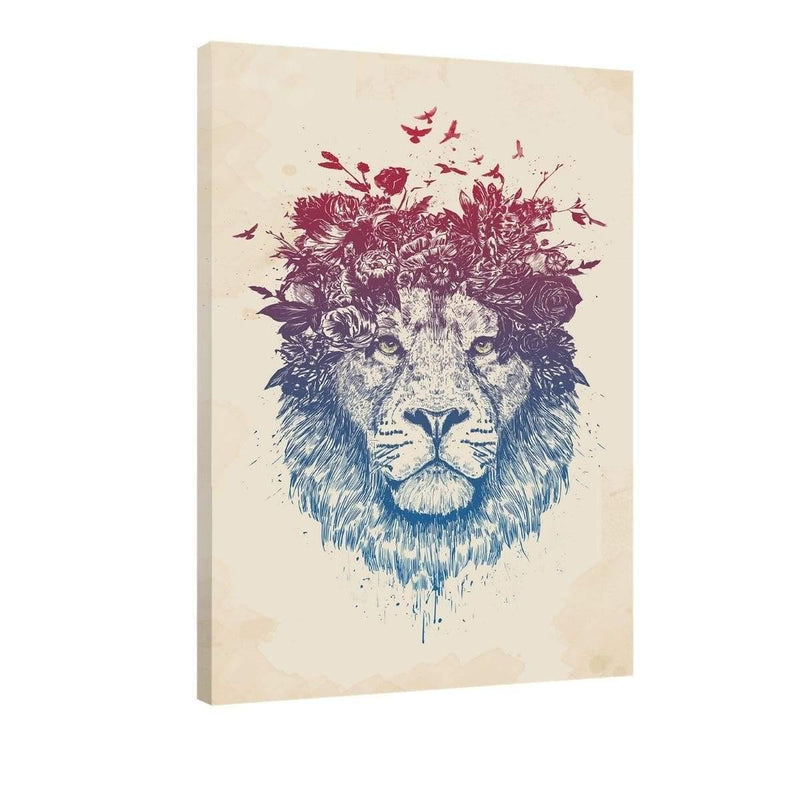 Floral Lion #2 - Leinwandbild - Hustling Sharks