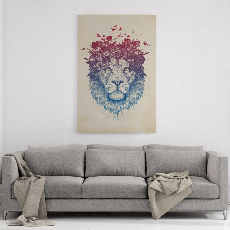 Floral Lion #2 - Mockup mit Hintergrund - Hustling Sharks