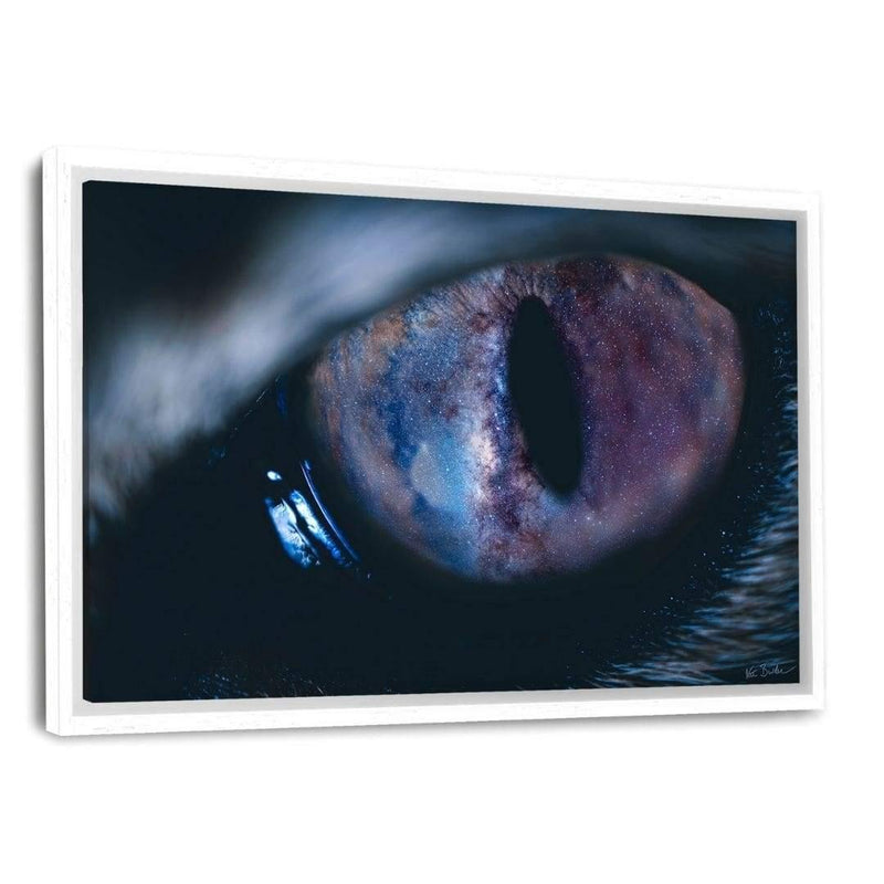 Galaxy Eye #2 - Leinwandbild mit Schattenfuge "weiß" - Hustling Sharks