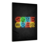 Game over - neon- Plexiglasbild- Hustling Sharks