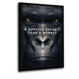 Gorilla Doesn't Fear - Leinwandbild mit Schattenfuge "schwarz" - Hustling Sharks