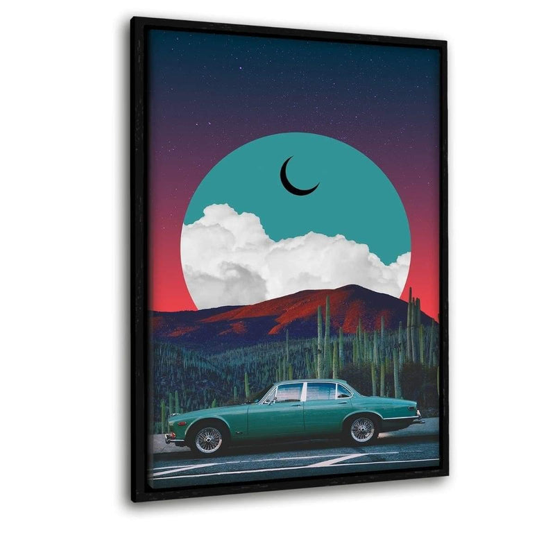 GREEN LOVE - Leinwandbild mit Schattenfuge "schwarz" - Hustling Sharks