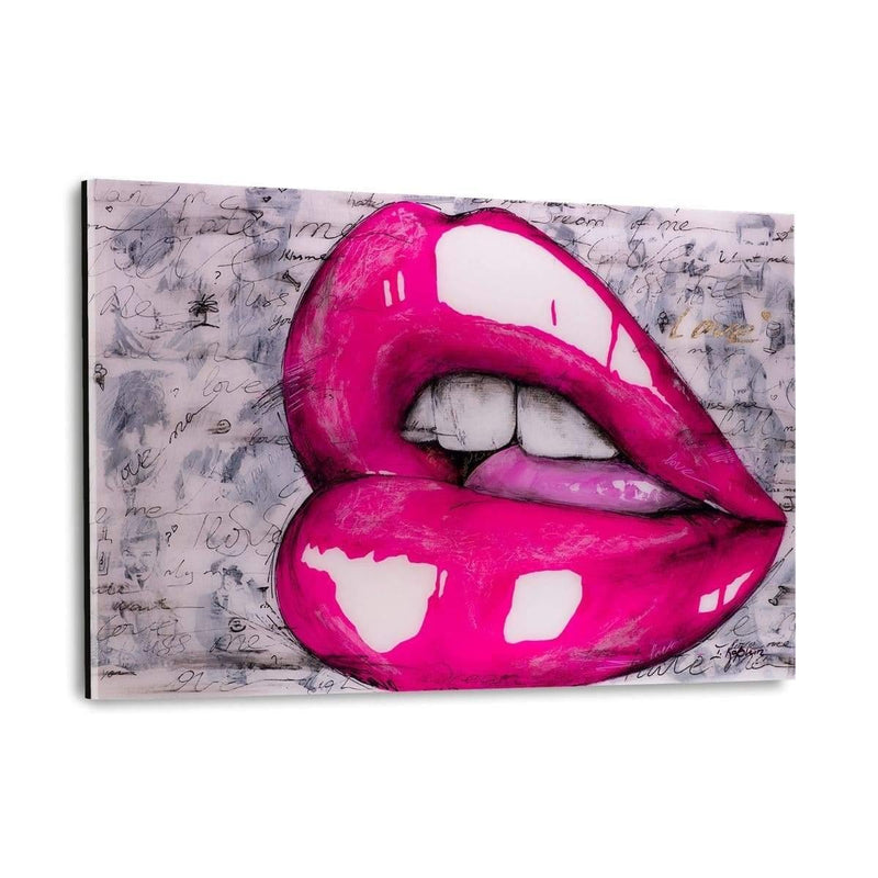 HOT PINK LIPS - Plexiglasbild - Hustling Sharks