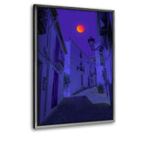 Halloween Dusk - Leinwandbild mit Schattenfuge "silber" - Hustling Sharks