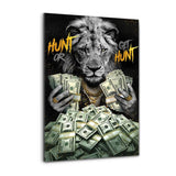 HUNT OR GET HUNT - Alu-Dibond Bild - Hustling Sharks