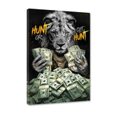 HUNT OR GET HUNT - Leinwandbild - Hustling Sharks