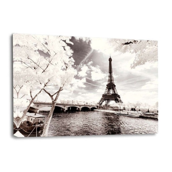 Leinwandbild - Paris Winter White - Seine - Hustling Sharks