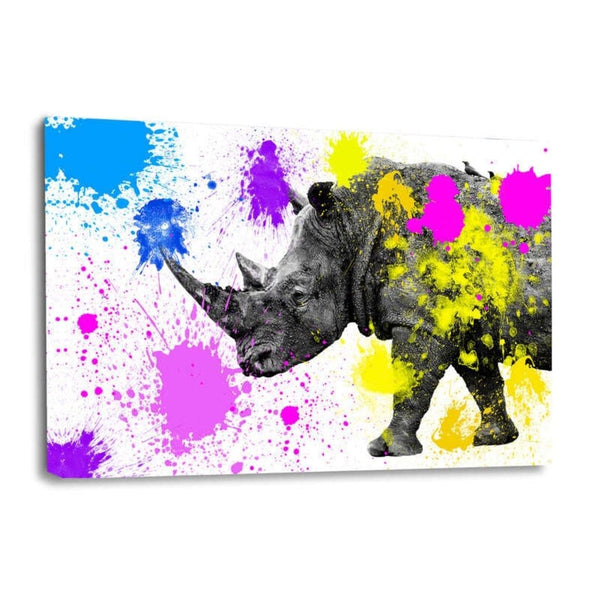 Leinwandbild - Safari Colors Pop - Rhino - Hustling Sharks