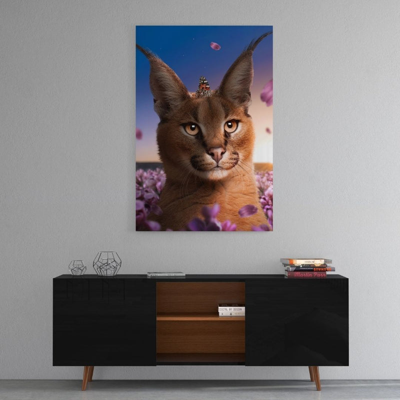 Leinwandbild mit Hintergrund 1 - Caracal Flowers - Hustling Sharks