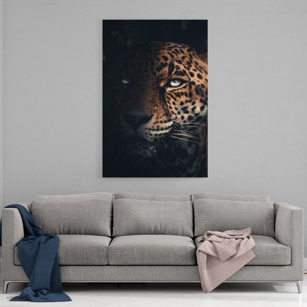 Leinwandbild mit Hintergrund 1 - Wilder Jaguar - Hustling Sharks