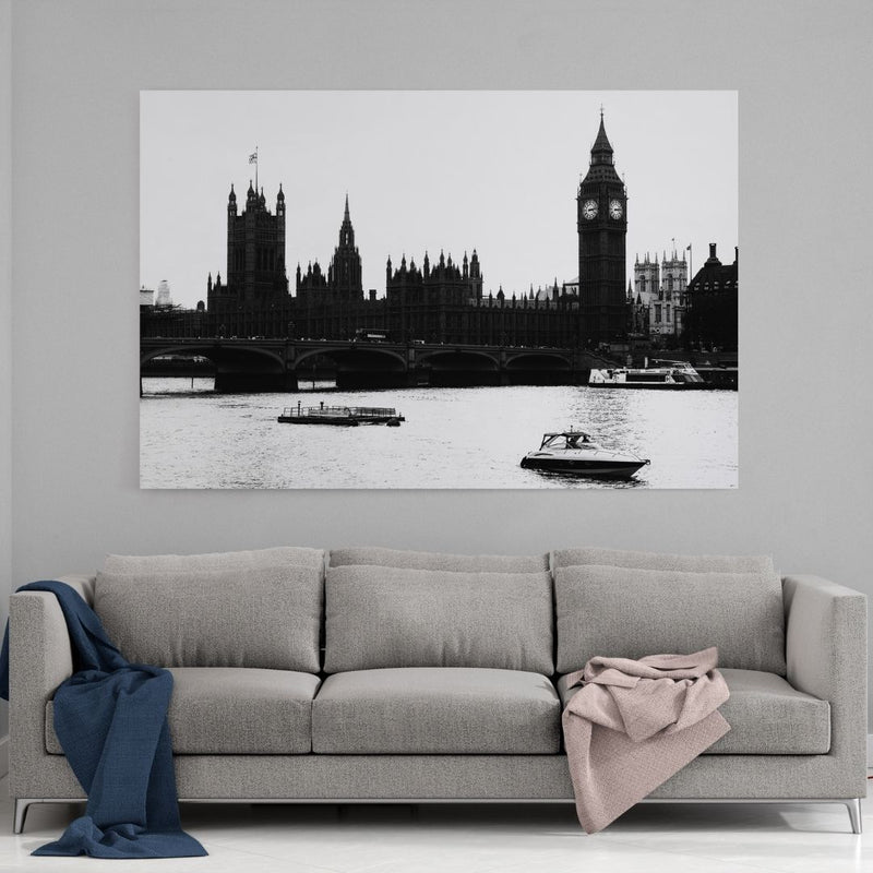 Leinwandbild mit Hintergrund 1 - London - Shadows - Hustling Sharks