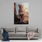 Leinwandbild mit Hintergrund 1 - Lioness - Hustling Sharks