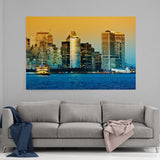 Leinwandbild mit Hintergrund 1 - New York City - Financial District - Hustling Sharks